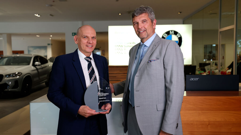 Vediamo un momento della premiazione come BMW Financial Services TOP Experience 2025
